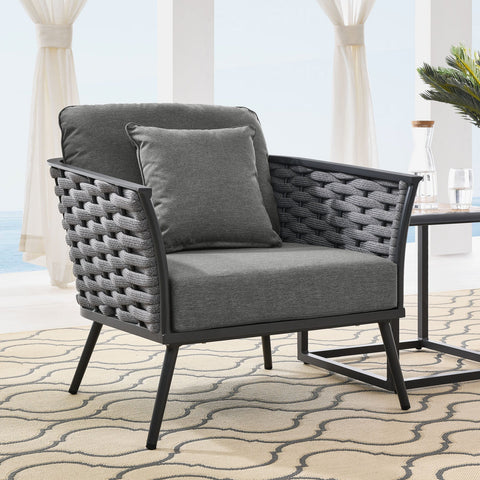 Stance Outdoor Patio Aluminum Armchair Modway Model: eei-3054