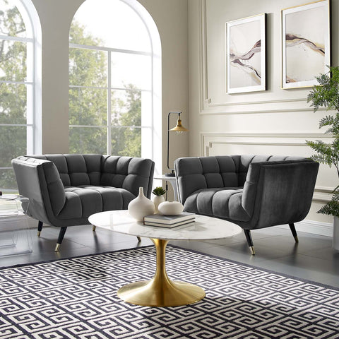 Adept Performance Velvet Armchair Modway Model: EEI-3060-GRY