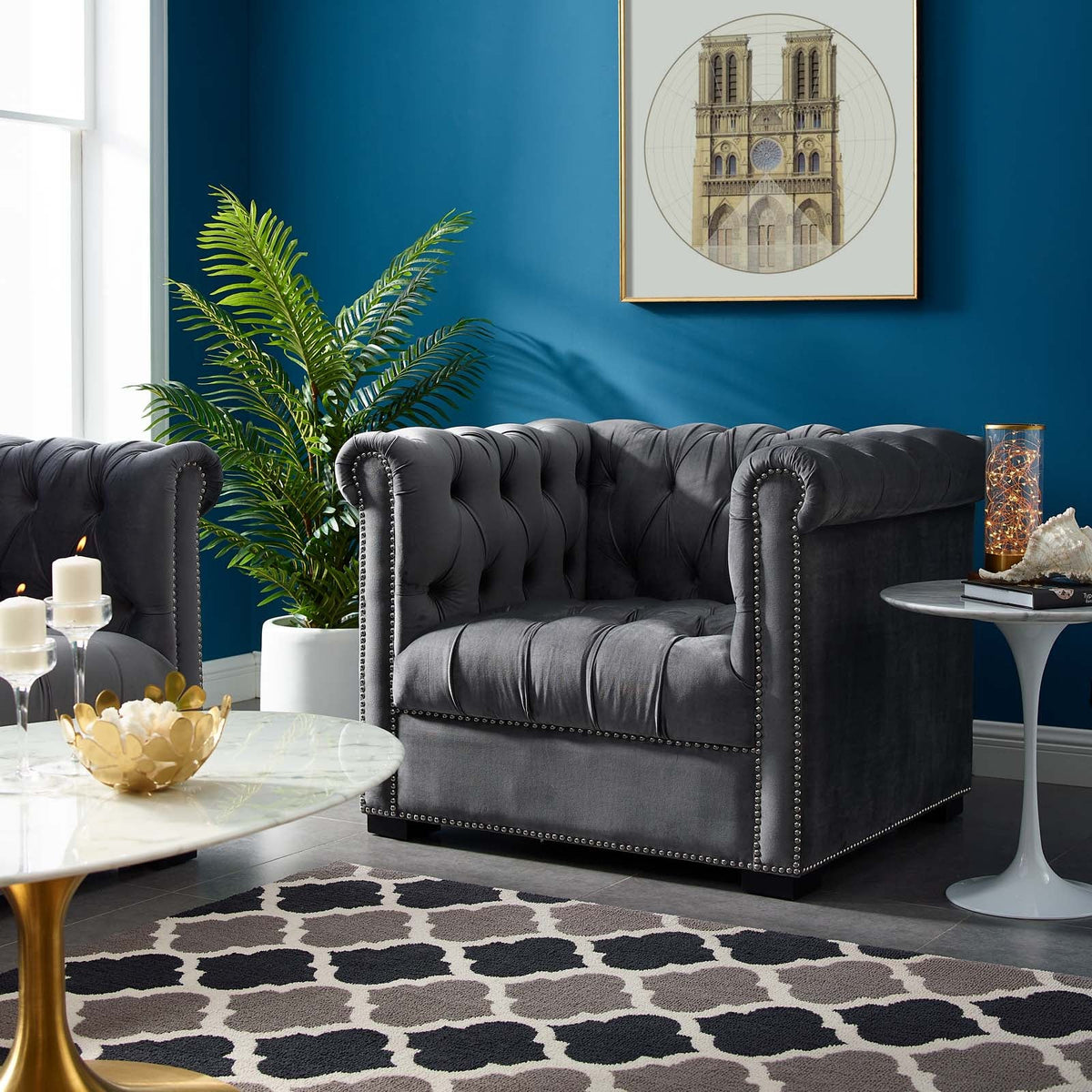 Heritage Performance Velvet Armchair Modway Model: eei-3065