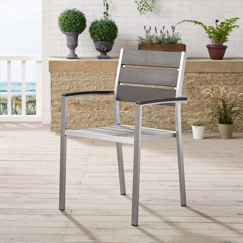Shore Outdoor Patio Aluminum Dining Armchair Modway Model: eei-3130