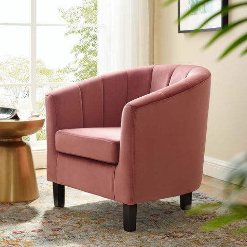Prospect Channel Tufted Performance Velvet Armchair Modway Model: eei-3188