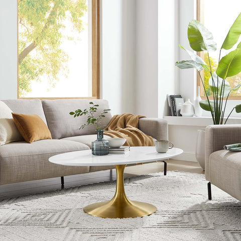 Lippa 42" Oval Coffee Table Modway Model: eei-3248