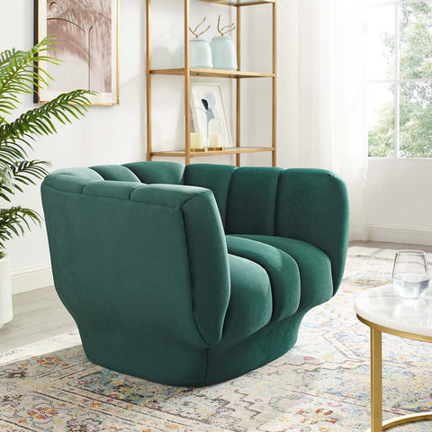 Entertain Vertical Channel Tufted Performance Velvet Armchair Modway Model: eei-3352