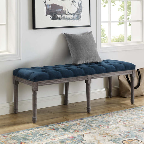Province French Vintage Upholstered Fabric Bench Modway Model: eei-3368
