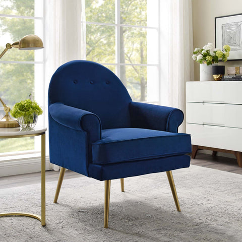 Revive Tufted Button Accent Performance Velvet Armchair Modway Model: eei-3412