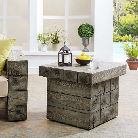 Manteo Rustic Coastal Outdoor Patio Side Table Modway Model: eei-3562