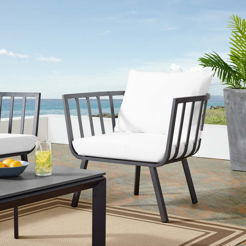Riverside Outdoor Patio Aluminum Armchair Modway Model: eei-3566