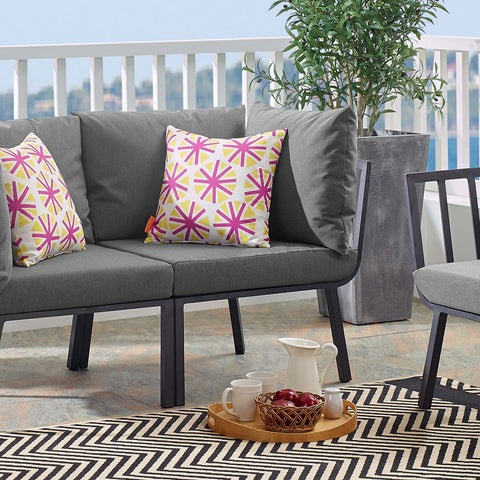 Riverside Outdoor Patio Aluminum Corner Chair Modway Model: eei-3569