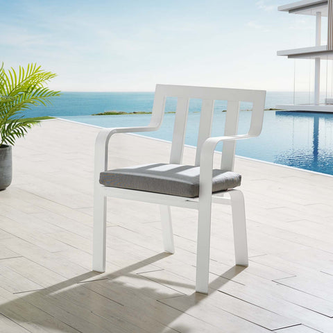 Baxley Stackable Outdoor Patio Aluminum Dining Armchair Modway Model: eei-3571