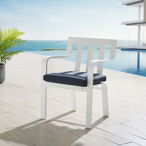 Baxley Stackable Outdoor Patio Aluminum Dining Armchair Modway Model: eei-3571