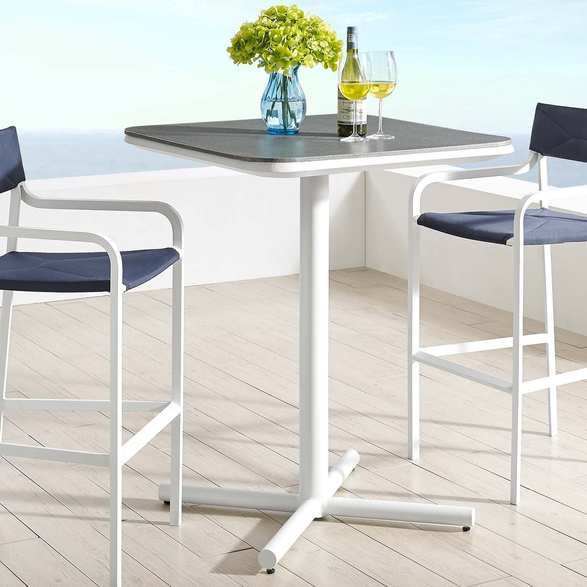 Raleigh Outdoor Patio Aluminum Bar Table Modway Model: eei-3575