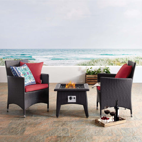 Convene 3 Piece Set Outdoor Patio with Fire Pit Modway Model: eei-3729