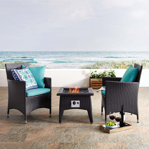 Convene 3 Piece Set Outdoor Patio with Fire Pit Modway Model: eei-3729