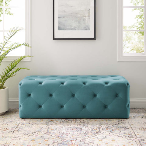 Amour 48" Tufted Button Entryway Performance Velvet Bench Modway Model: eei-3768
