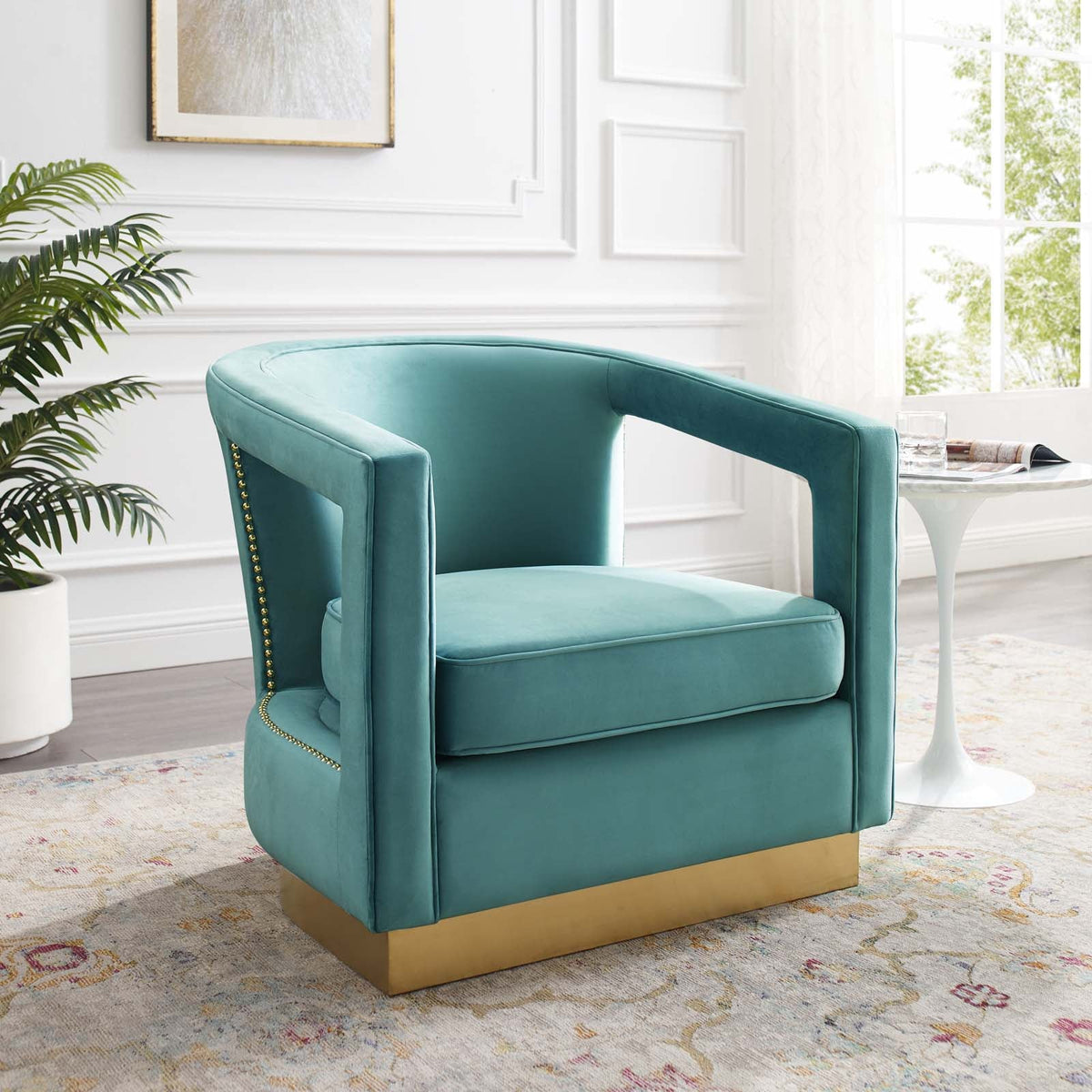 Frolick Performance Velvet Armchair Modway Model: eei-3888