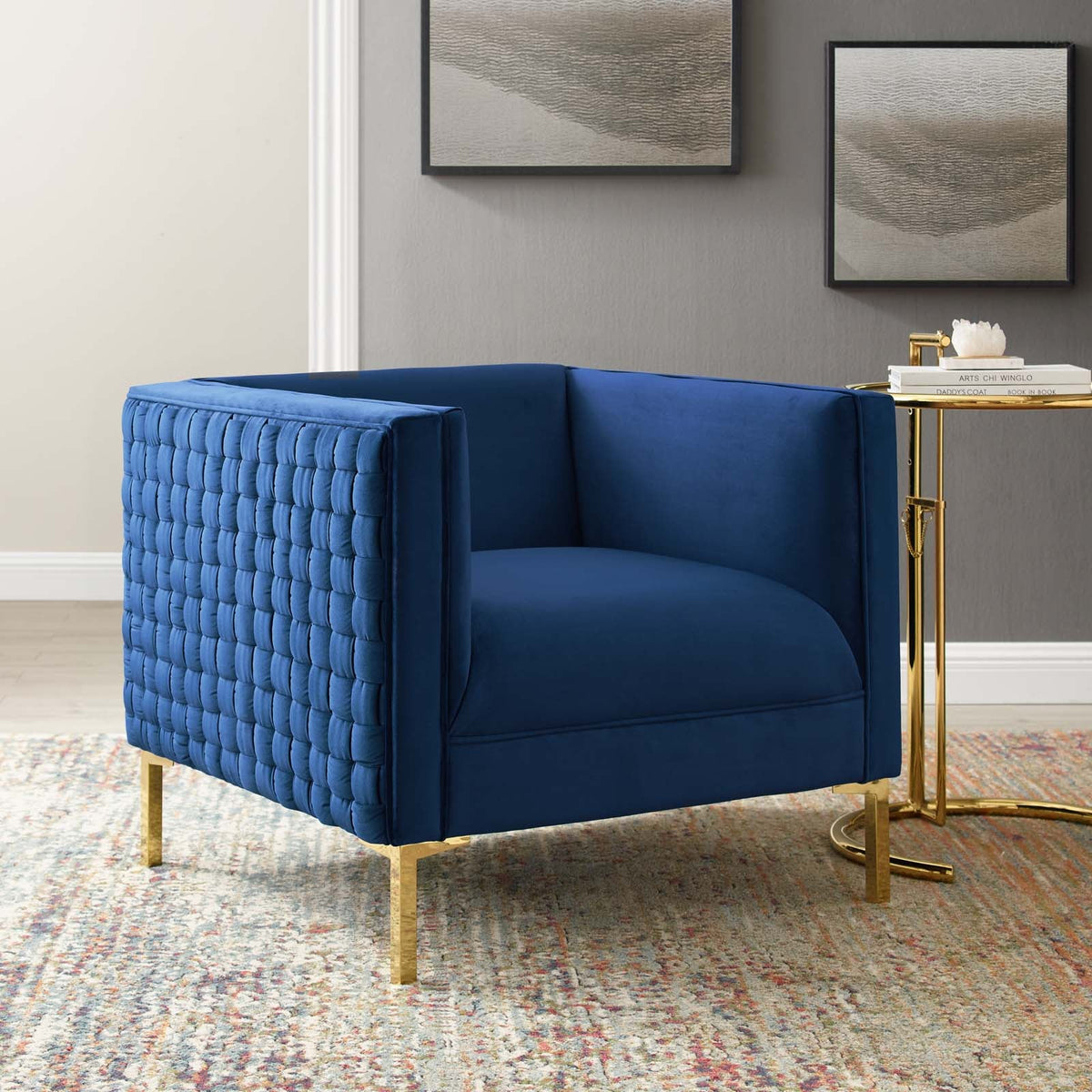 Resonate Performance Velvet Armchair Modway Model: eei-3916