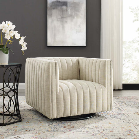 Conjure Tufted Swivel Upholstered Armchair Modway Model: eei-3926