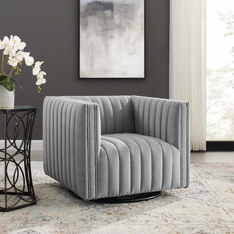 Conjure Tufted Swivel Upholstered Armchair Modway Model: eei-3926