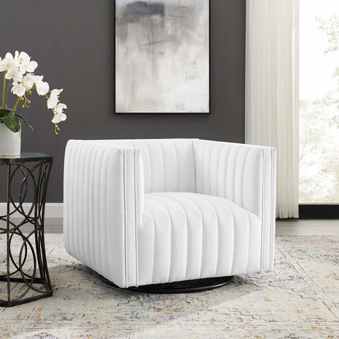Conjure Tufted Swivel Upholstered Armchair Modway Model: eei-3926