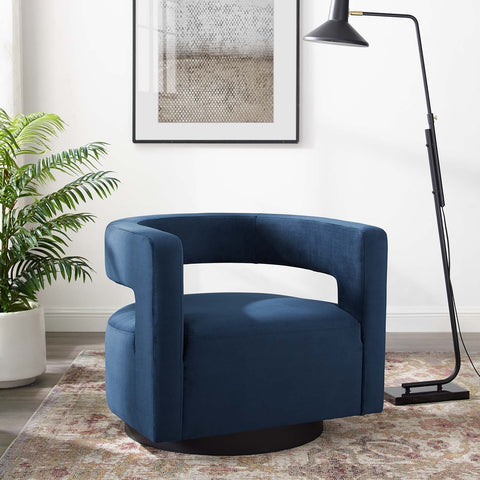 Spin Cutaway Performance Velvet Swivel Armchair Modway Model: eei-3947