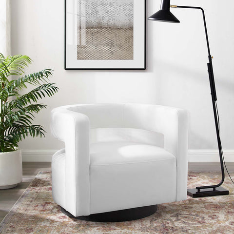 Spin Cutaway Performance Velvet Swivel Armchair Modway Model: eei-3947