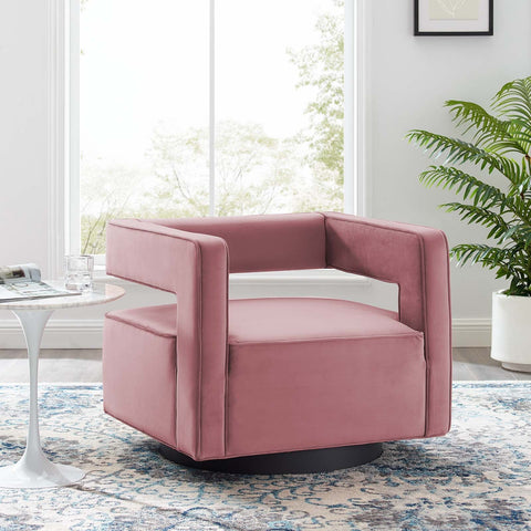 Booth Performance Velvet Swivel Armchair Modway Model: eei-3948