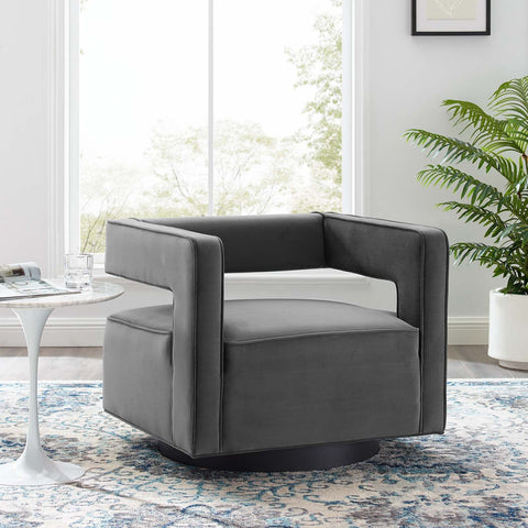 Booth Performance Velvet Swivel Armchair Modway Model: eei-3948