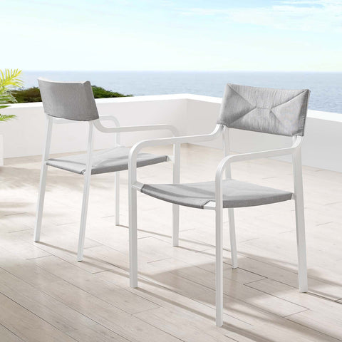 Raleigh Outdoor Patio Aluminum Armchair Set of 2 Modway Model: eei-3962
