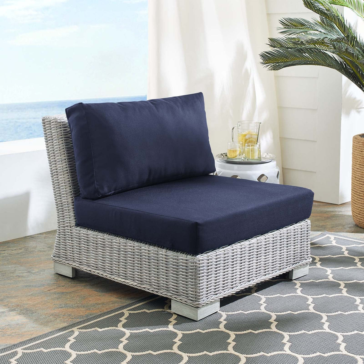 Conway Sunbrella® Outdoor Patio Wicker Rattan Armless Chair Modway Model: eei-3980