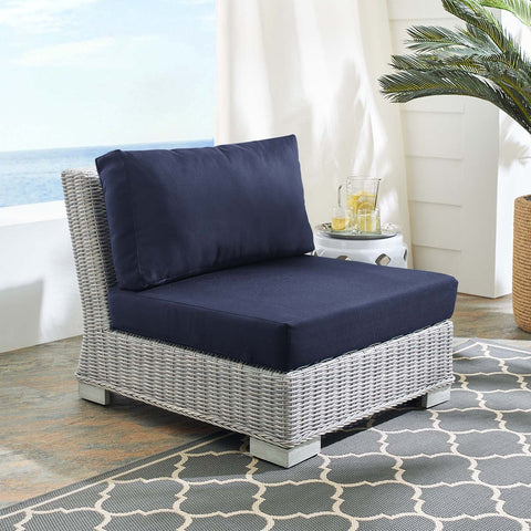 Conway Sunbrella® Outdoor Patio Wicker Rattan Armless Chair Modway Model: eei-3980