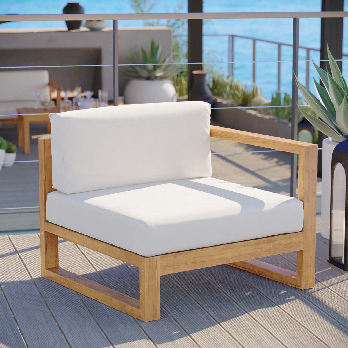 Upland Outdoor Patio Right-Arm Chair Modway Model: eei-4123