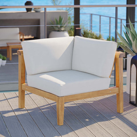 Bayport Outdoor Patio Teak Wood Corner Chair Modway Model: eei-4127