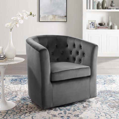 Prospect Tufted Performance Velvet Swivel Armchair Modway Model: eei-4138
