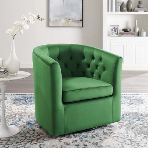 Prospect Tufted Performance Velvet Swivel Armchair Modway Model: eei-4138