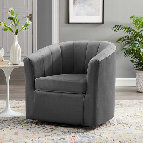 Prospect Performance Velvet Swivel Armchair Modway Model: eei-4139