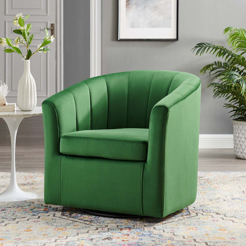 Prospect Performance Velvet Swivel Armchair Modway Model: eei-4139