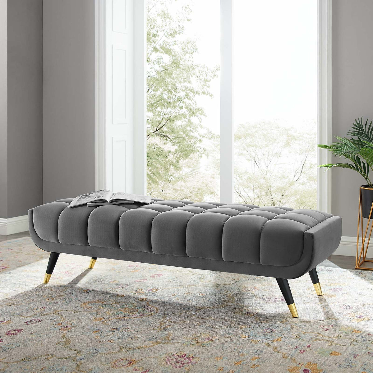 Adept 60" Performance Velvet Bench Modway Model: eei-4241