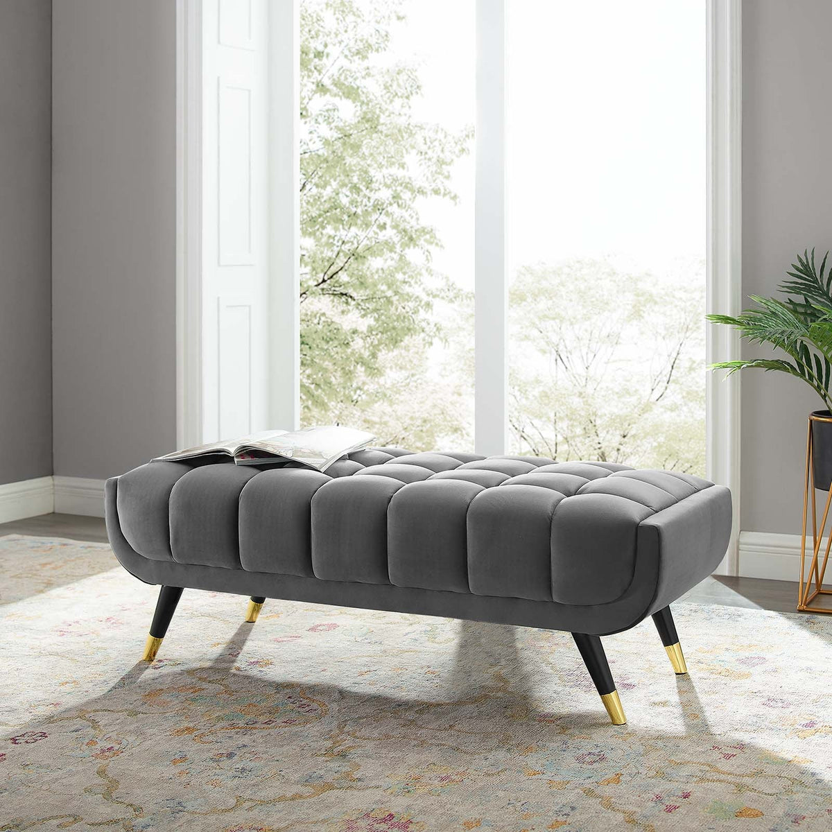Adept 47.5" Performance Velvet Bench Modway Model: eei-4242