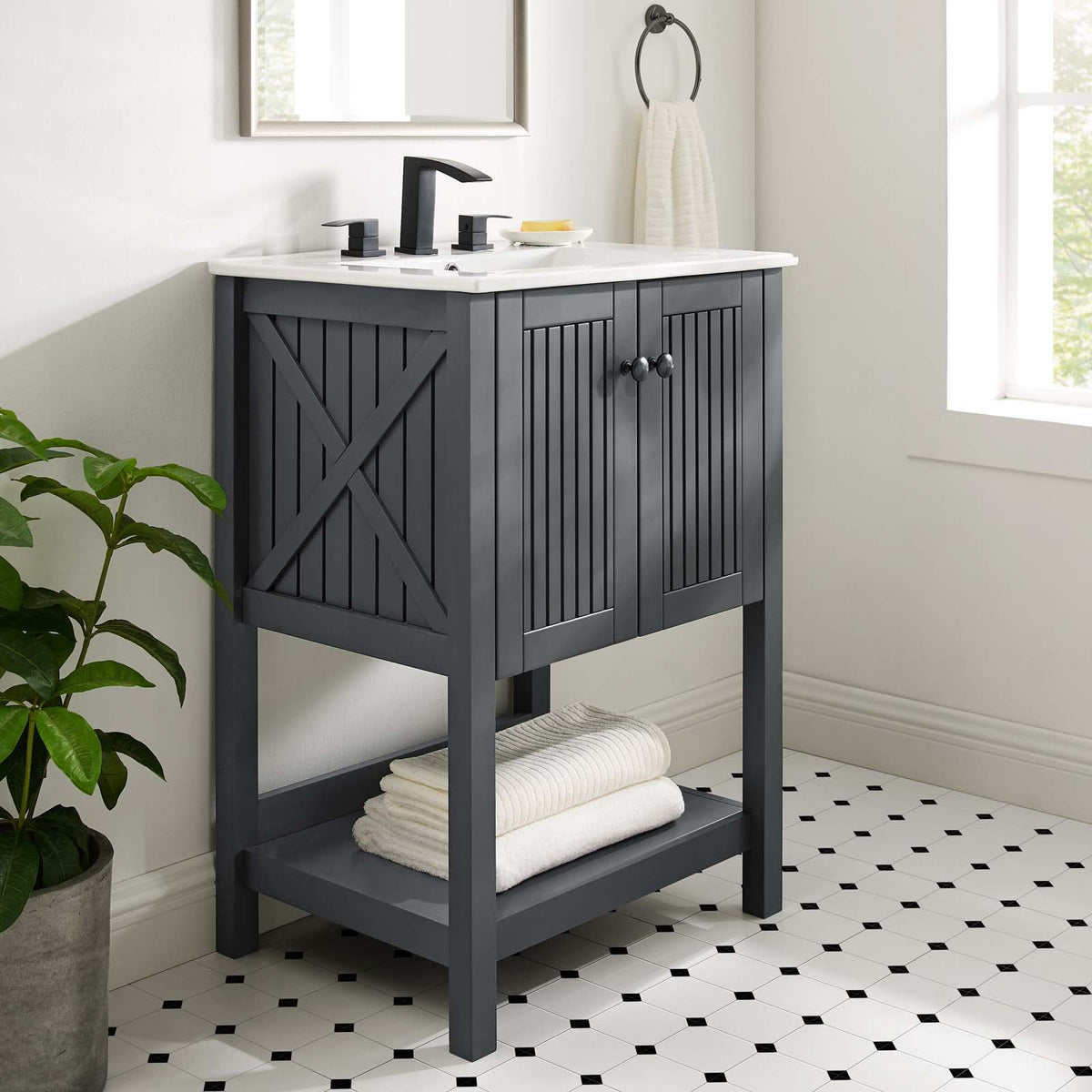 Steam 24" Bathroom Vanity Modway Model: eei-4248