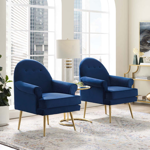 Revive Armchair Performance Velvet Set of 2 Modway Model: eei-4295