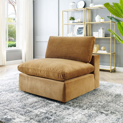 Commix Down Filled Overstuffed Performance Velvet Armless Chair Modway Model: eei-4367
