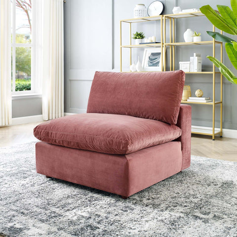 Commix Down Filled Overstuffed Performance Velvet Armless Chair Modway Model: eei-4367