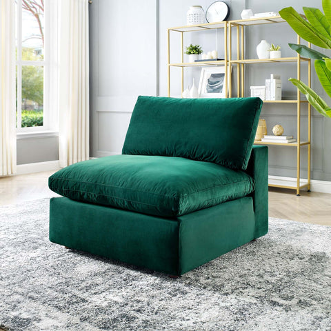 Commix Down Filled Overstuffed Performance Velvet Armless Chair Modway Model: eei-4367