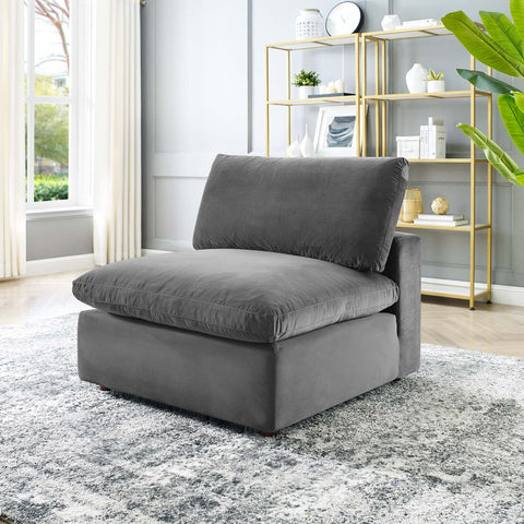 Commix Down Filled Overstuffed Performance Velvet Armless Chair Modway Model: eei-4367