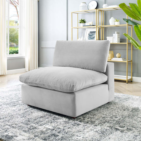 Commix Down Filled Overstuffed Performance Velvet Armless Chair Modway Model: eei-4367