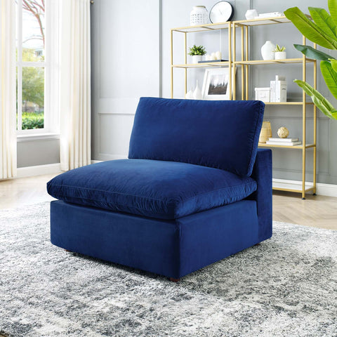 Commix Down Filled Overstuffed Performance Velvet Armless Chair Modway Model: eei-4367