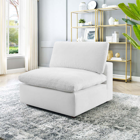 Commix Down Filled Overstuffed Performance Velvet Armless Chair Modway Model: eei-4367