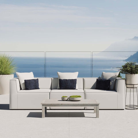 Saybrook Outdoor Patio Upholstered 3-Piece Sectional Sofa Modway Model: eei-4379