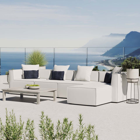 Saybrook Outdoor Patio Upholstered 5-Piece Sectional Sofa Modway Model: eei-4382