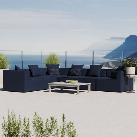 Saybrook Outdoor Patio Upholstered 6-Piece Sectional Sofa Modway Model: eei-4385